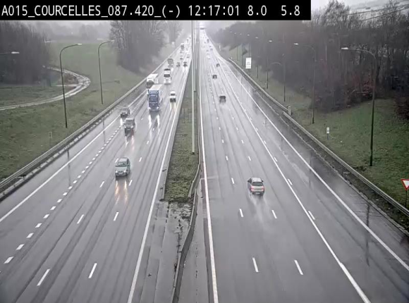 <h2>Webcam autoroute Belgique - Viesville - E42 direction Mons - BK 84.35</h2>