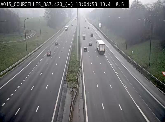 <h2>Webcam autoroute Belgique - Viesville - E42 direction Mons - BK 84.35</h2>