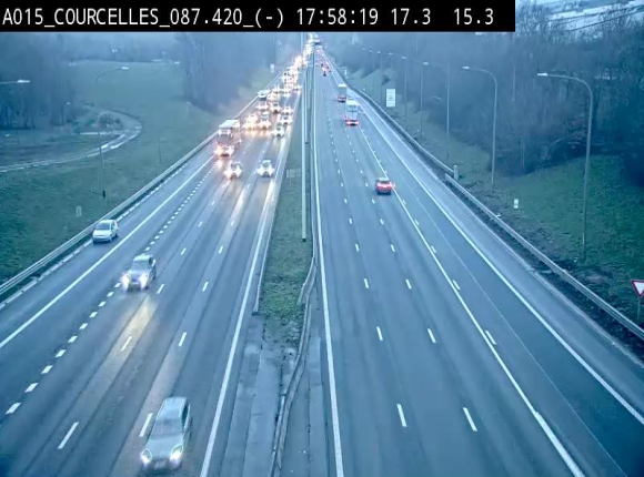 <h2>Webcam autoroute Belgique - Viesville - E42 direction Mons - BK 84.35</h2>
