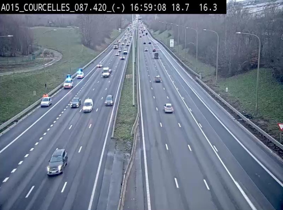 <h2>Webcam autoroute Belgique - Viesville - E42 direction Mons - BK 84.35</h2>