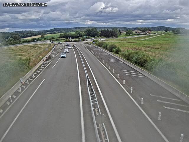 Webcam sur la N19 à Amblans-et-Velotte, à proximité de Lure, vers Vesoul