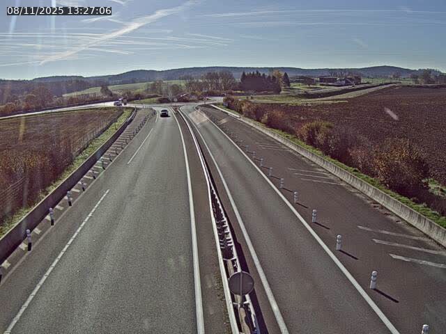 Webcam sur la N19 à Amblans-et-Velotte, à proximité de Lure, vers Vesoul