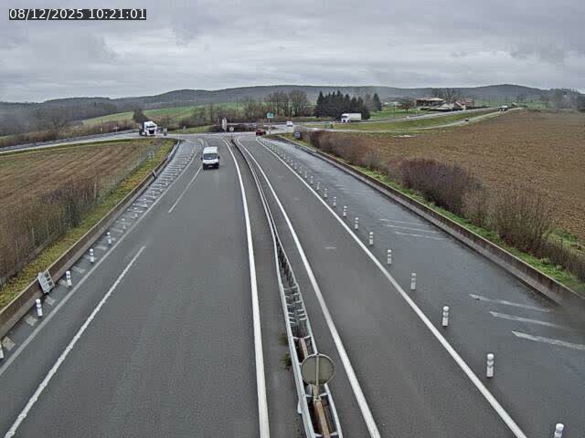 Webcam sur la N19 à Amblans-et-Velotte, à proximité de Lure, vers Vesoul