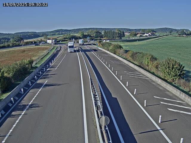 Webcam sur la N19 à Amblans-et-Velotte, à proximité de Lure, vers Vesoul
