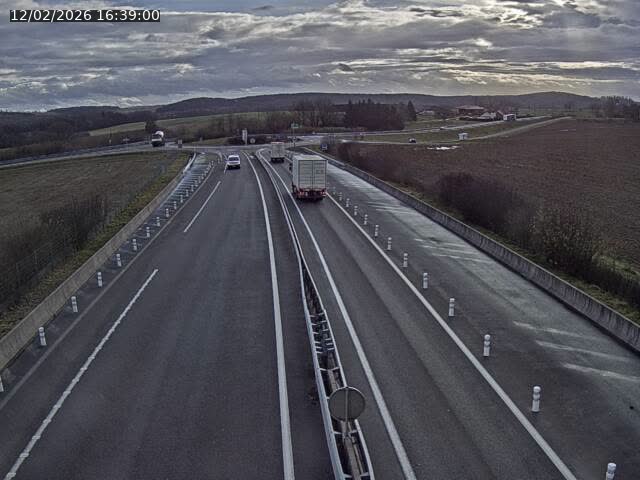 Webcam sur la N19 à Amblans-et-Velotte, à proximité de Lure, vers Vesoul