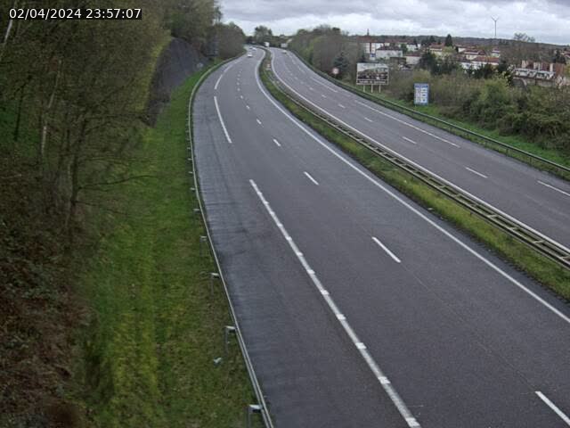 Caméra autoroute France - A320, Forbach direction Sarrebourg, à la frontière franco-allemande
