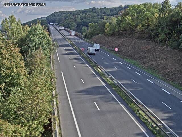 <h2>Caméra autoroute France - A30, Hayange direction Metz</h2>