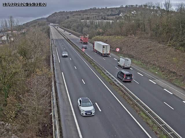 <h2>Caméra autoroute France - A30, Hayange direction Metz</h2>