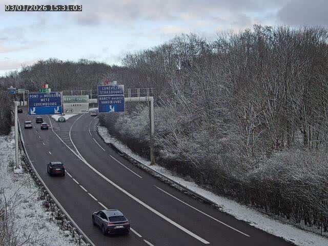 <h2>Caméra autoroute France - Biffurcation A31/A33, Laxou direction Nancy</h2>