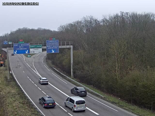 <h2>Caméra autoroute France - Biffurcation A31/A33, Laxou direction Nancy</h2>