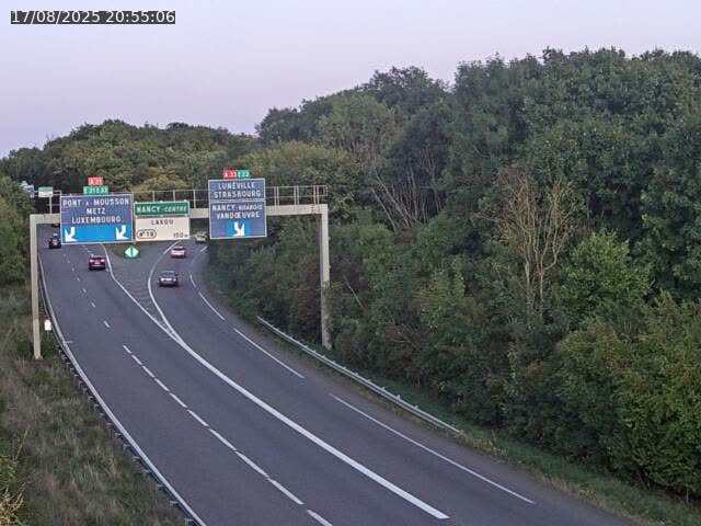 Caméra autoroute France - Biffurcation A31/A33, Laxou direction Nancy