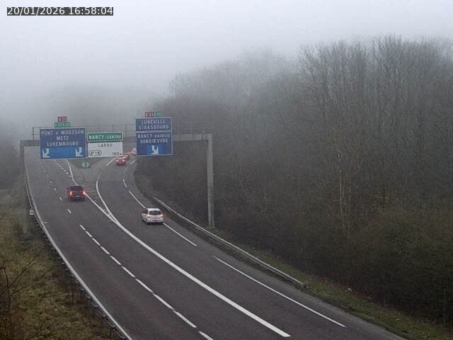 <h2>Caméra autoroute France - Biffurcation A31/A33, Laxou direction Nancy</h2>