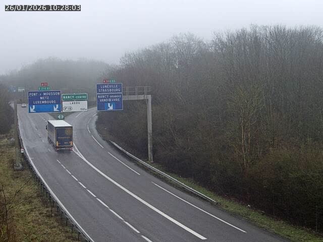 <h2>Caméra autoroute France - Biffurcation A31/A33, Laxou direction Nancy</h2>
