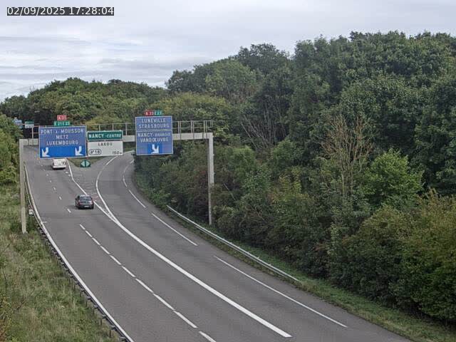 <h2>Caméra autoroute France - Biffurcation A31/A33, Laxou direction Nancy</h2>