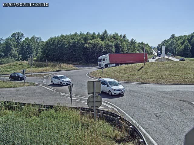 Caméra sur la N57 à la jonction avec la D64 à Saint-Sauveur, à proximité de Luxeuil-les-Bains
