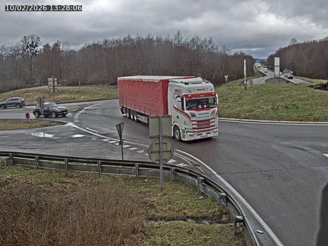 Caméra sur la N57 à la jonction avec la D64 à Saint-Sauveur, à proximité de Luxeuil-les-Bains