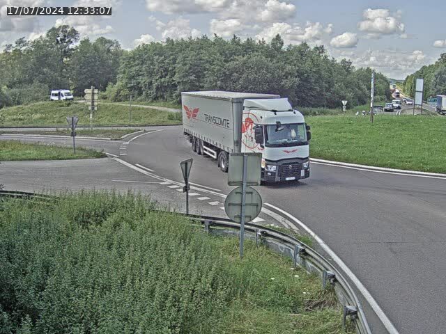 Caméra sur la N57 à la jonction avec la D64 à Saint-Sauveur, à proximité de Luxeuil-les-Bains