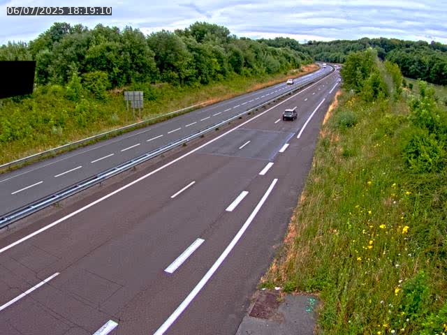 Webcam sur la N19 à Lyoffans. Vue orientée vers Vesoul