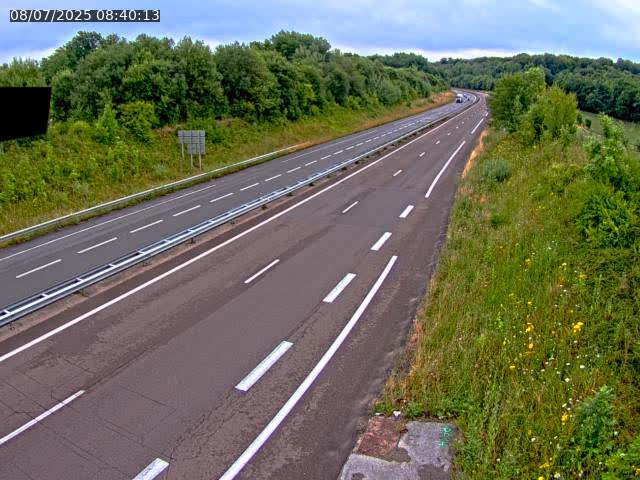 Webcam sur la N19 à Lyoffans. Vue orientée vers Vesoul