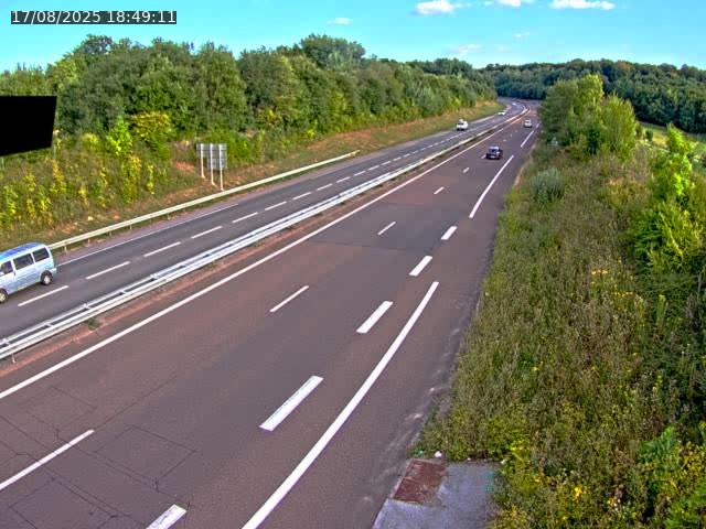 Webcam sur la D438, à proximité du début de la N19 près de Lure, à Lyoffans