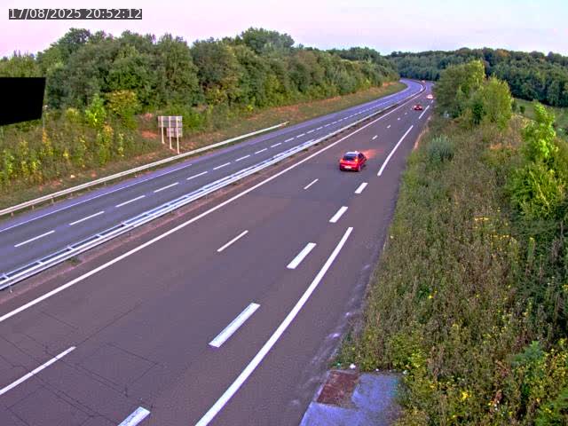 Webcam sur la N19 à Lyoffans. Vue orientée vers Vesoul