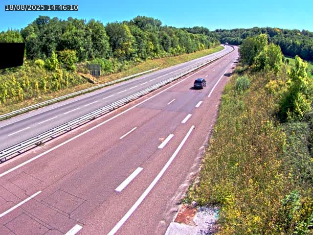 Webcam sur la N19 à Lyoffans. Vue orientée vers Vesoul