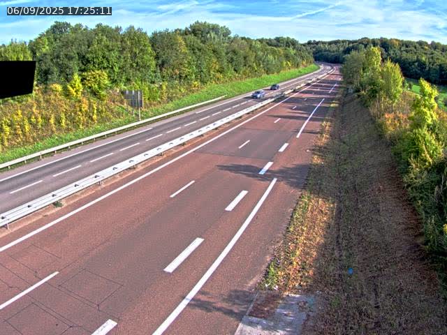 Webcam sur la N19 à Lyoffans. Vue orientée vers Vesoul