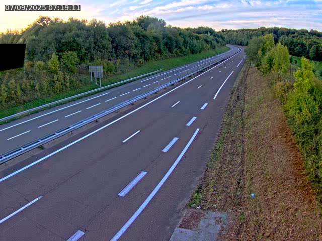 Webcam sur la N19 à Lyoffans. Vue orientée vers Vesoul