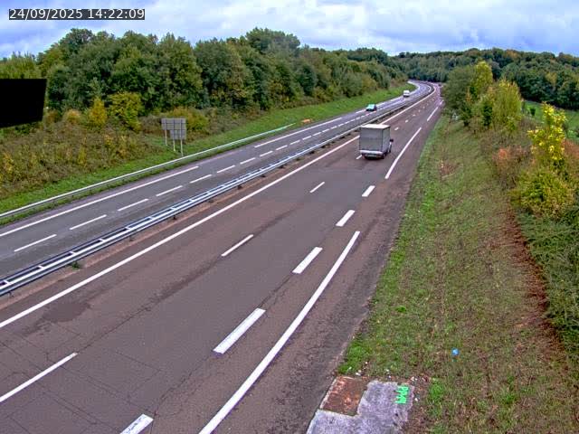 Webcam sur la N19 à Lyoffans. Vue orientée vers Vesoul