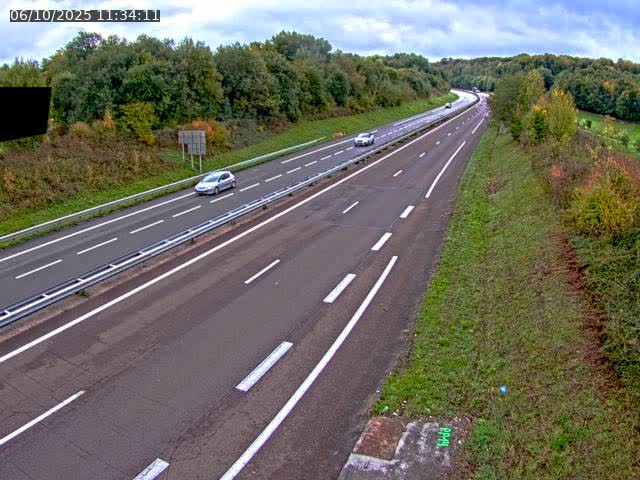 Webcam sur la N19 à Lyoffans. Vue orientée vers Vesoul