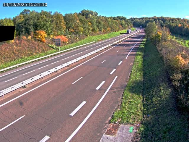 Webcam sur la N19 à Lyoffans. Vue orientée vers Vesoul