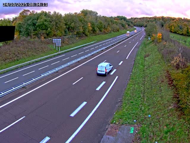 Webcam sur la N19 à Lyoffans. Vue orientée vers Vesoul