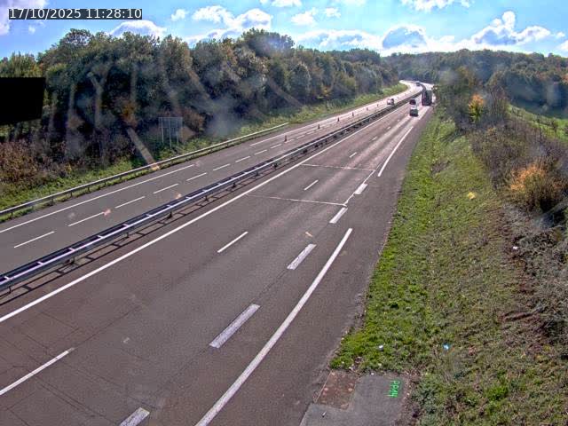 Webcam sur la N19 à Lyoffans. Vue orientée vers Vesoul