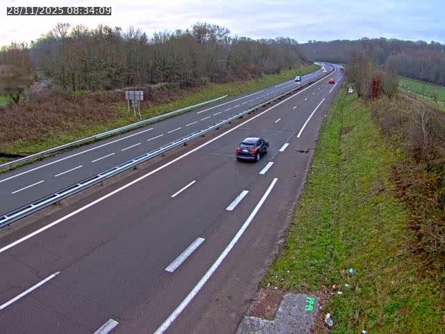 Webcam sur la N19 à Lyoffans. Vue orientée vers Vesoul