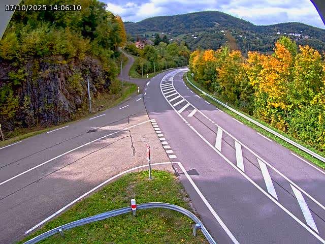 Caméra autoroute France - N66, col du Bussang direction Remiremont
