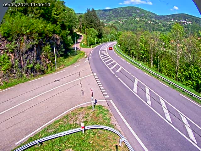 Caméra autoroute France - N66, col du Bussang direction Remiremont