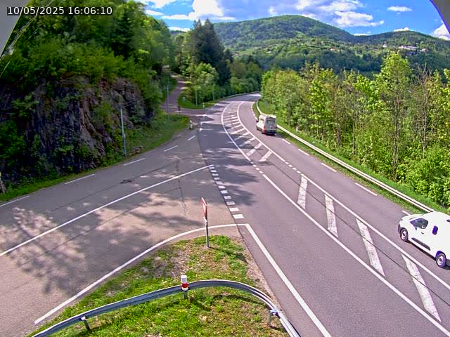 Caméra autoroute France - N66, col du Bussang direction Remiremont