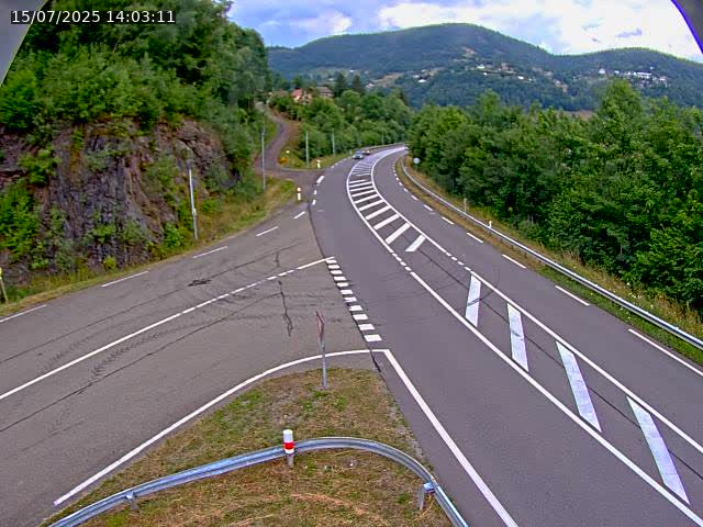 Caméra autoroute France - N66, col du Bussang direction Remiremont