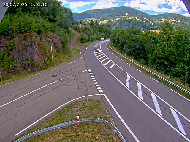 Caméra autoroute France - N66, col du Bussang direction Remiremont
