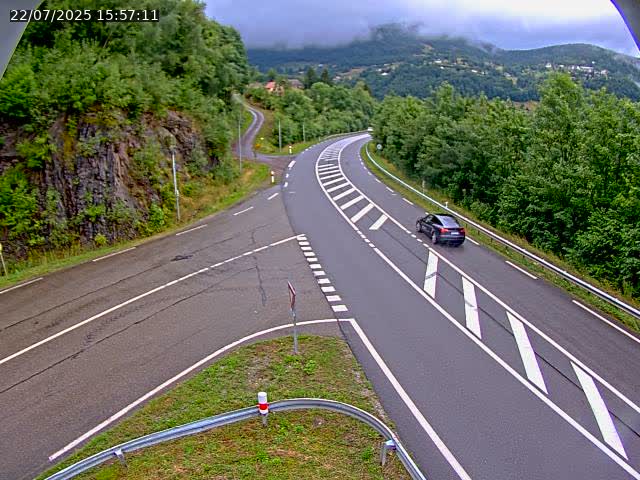 Caméra autoroute France - N66, col du Bussang direction Remiremont