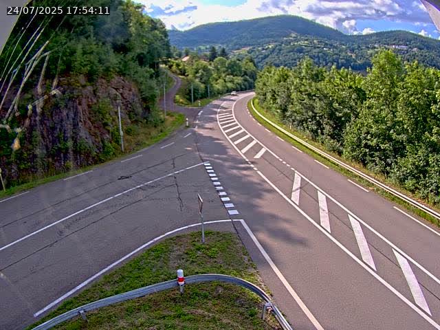 Caméra autoroute France - N66, col du Bussang direction Remiremont