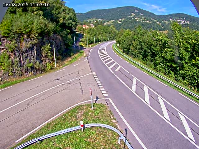 Caméra autoroute France - N66, col du Bussang direction Remiremont