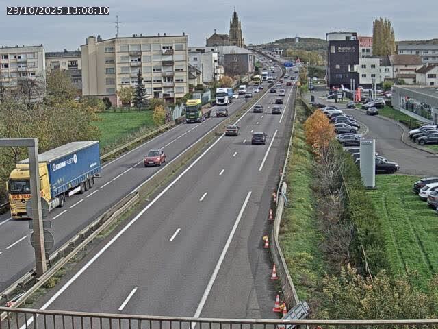 <h2>Caméra autoroute France - A31, Thionville direction Metz</h2>