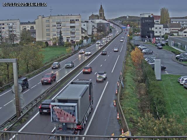 <h2>Caméra autoroute France - A31, Thionville direction Metz</h2>