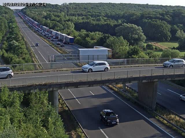 Caméra autoroute France - A31, Zoufftgen direction Luxembourg-ville, à la frontière entre la France et le Luxembourg