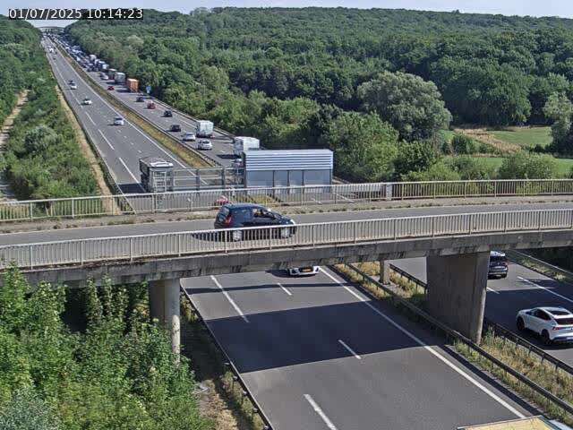 Caméra autoroute France - A31, Zoufftgen direction Luxembourg-ville, à la frontière entre la France et le Luxembourg