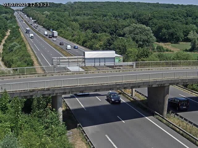 Caméra autoroute France - A31, Zoufftgen direction Luxembourg-ville, à la frontière entre la France et le Luxembourg