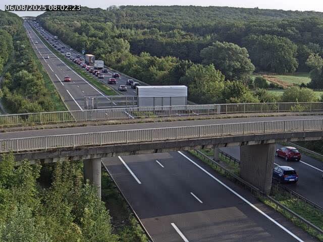 Caméra autoroute France - A31, Zoufftgen direction Luxembourg-ville, à la frontière entre la France et le Luxembourg