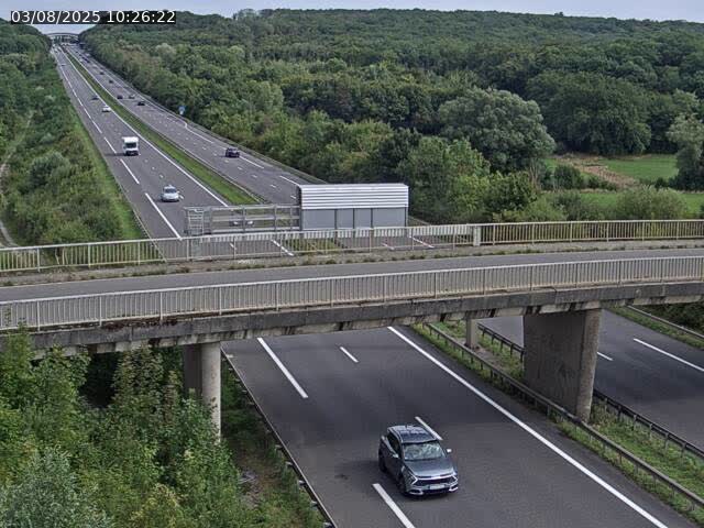 Caméra autoroute France - A31, Zoufftgen direction Luxembourg-ville, à la frontière entre la France et le Luxembourg