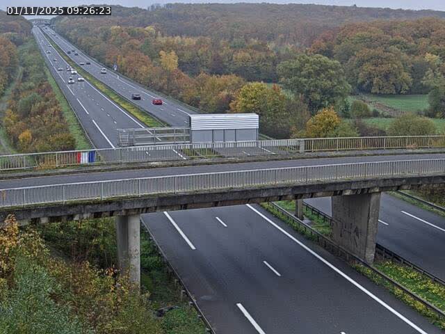 Caméra autoroute France - A31, Zoufftgen direction Luxembourg-ville, à la frontière entre la France et le Luxembourg